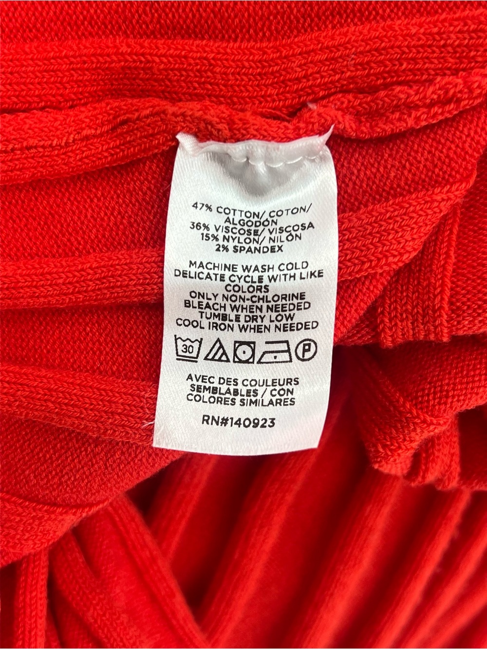 LOFT Red Ribbed Collared Short Sleeve Midi Sweater Dress L Large - Picture 7 of 8